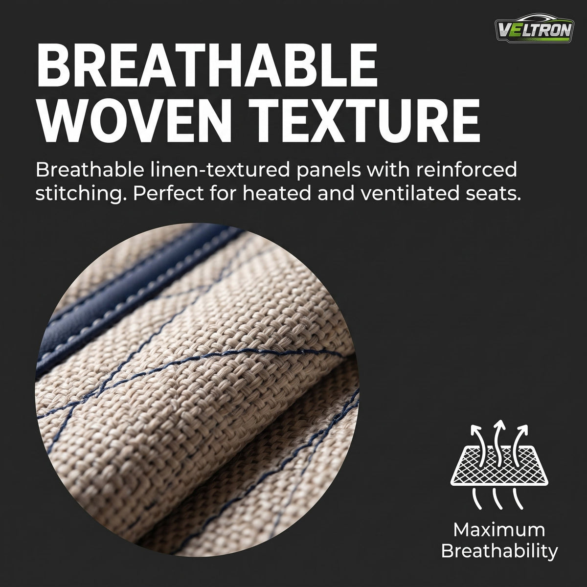 Beige & Blue Car Seat Covers