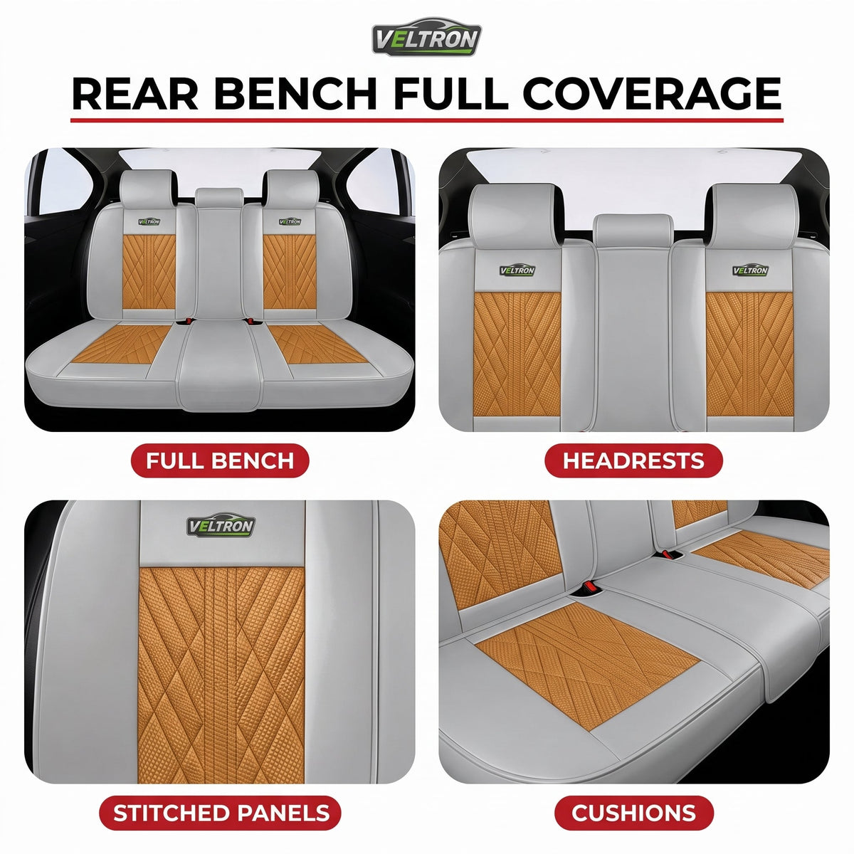 Brown & Gray Car Seat Covers