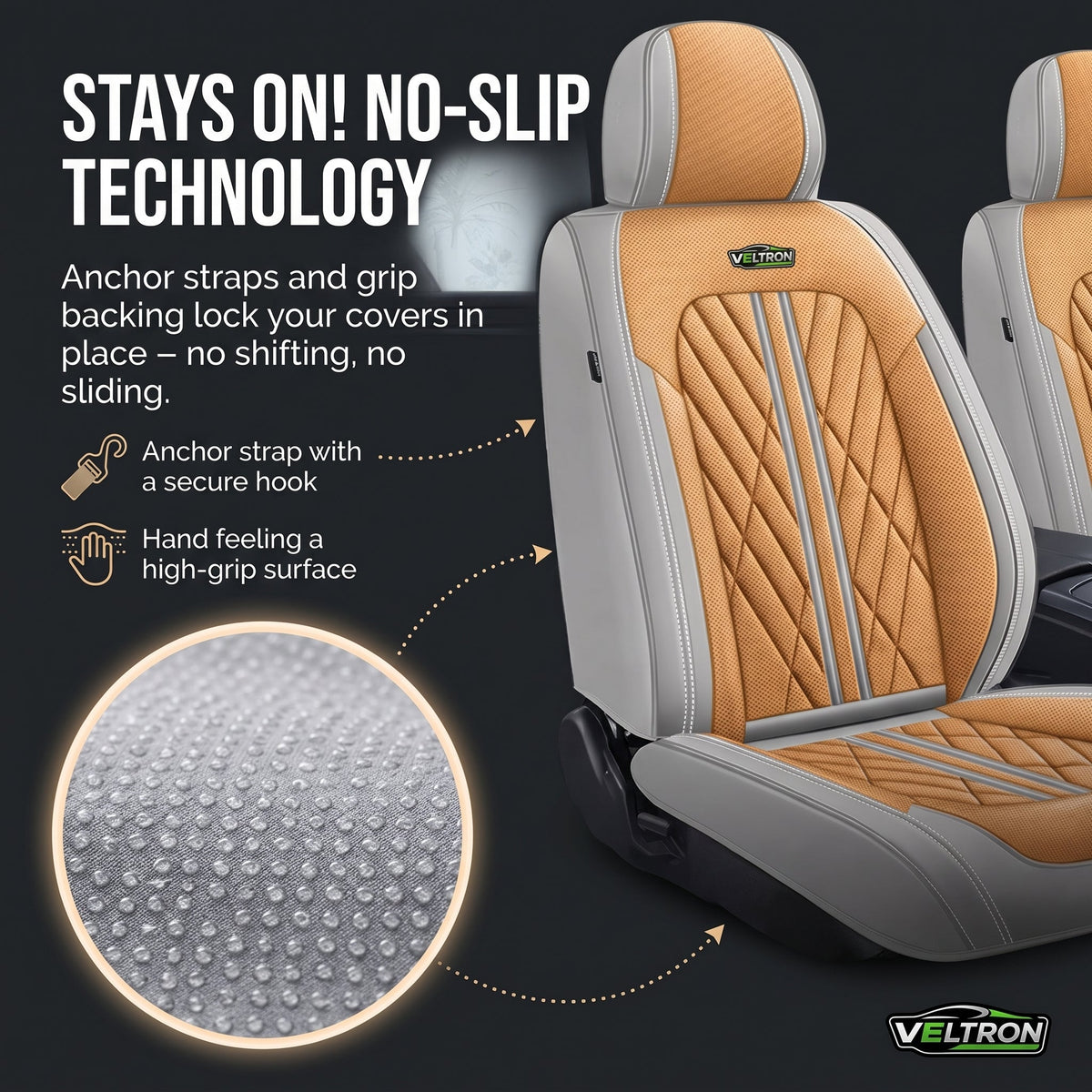 Brown & Gray Car Seat Covers