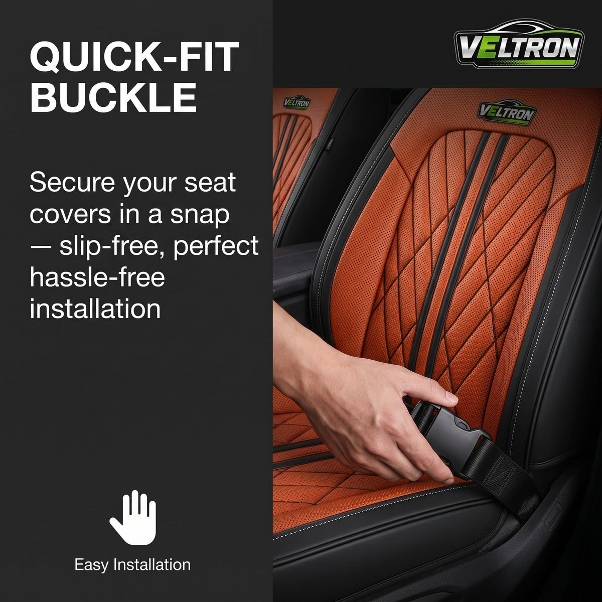 Orange & Black Car Seat Covers