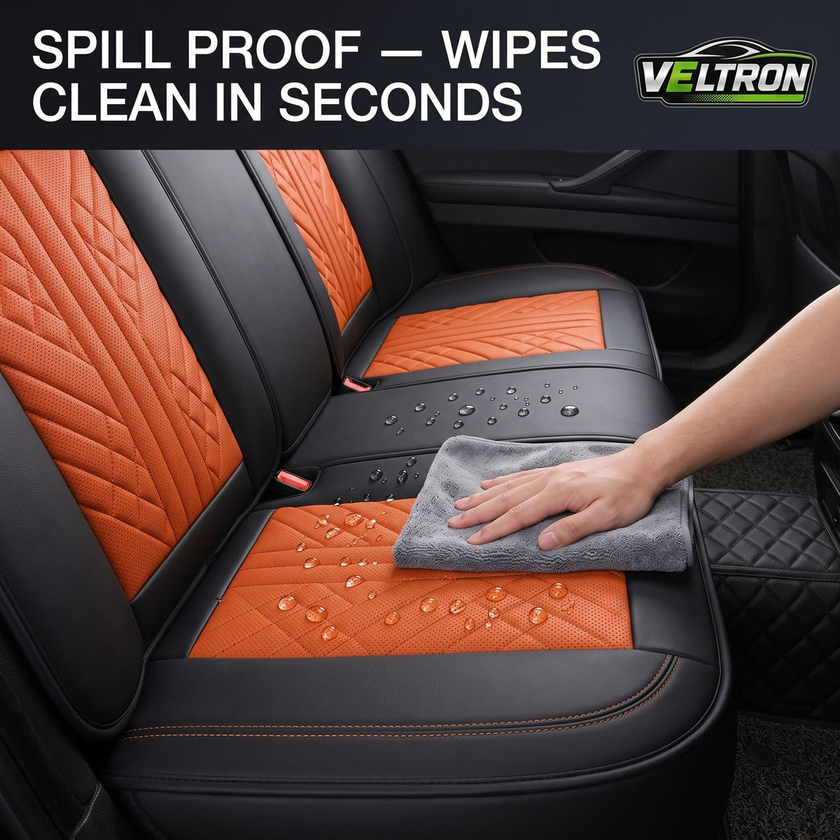 Orange & Black Car Seat Covers