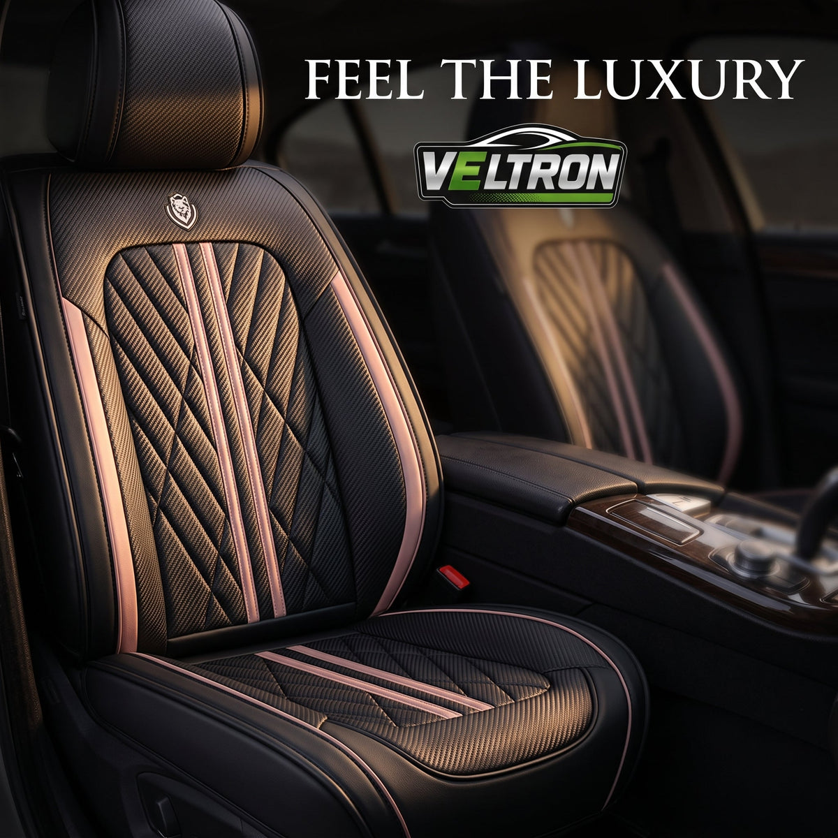 Black & Pink Car Seat Covers